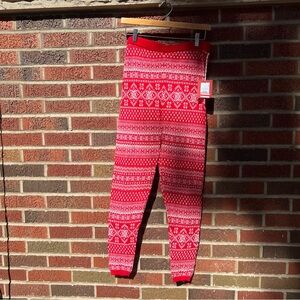 Mossimo Supply Co. Red and Cream Argyle Winter Sweater Pants